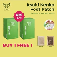 Buy 1 Free 1 100% Authentic - Itsuki Kenko Cleansing and Detoxifying Foot Patch - 100pcs / 2 boxes