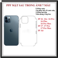 4-layer transparent back PPF sticker for IP 17 17e 17 Pro 17 Pro Max IP Air IP 16 16e 16 Pro 16 Plus