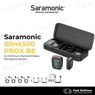 Saramonic Blink 500 ProX B8 4-Person Wireless Clip-On Mic System with On-Board Recording, N/C and La
