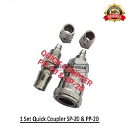 Coupler SP-20 PP-20 Nepel Sambungan Angin Kompresor SP-20 Dan PP-20 Set