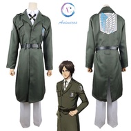 Attack on Titan Season 4 Eren Levi Cosplay Costume Scout Legion Jacket Coat Windbreaker Uniform