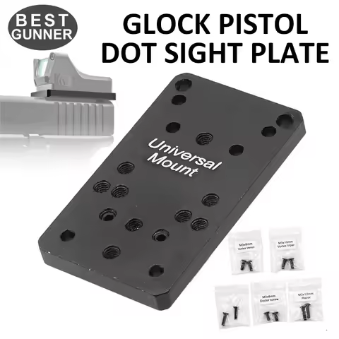 Glock Pistol Rear Sight Red Dot Mounting Plate Kits Fit All Glock Pistol Models Except G21/G42/G43, 