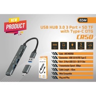 M-Tech CR50 USB Hub 3.0 3Port + SD TF With Type C OTG 5in1