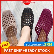 35-43 single shoes female high-heeled shoes soft buckle square shoes female flat shoes grandma Vincc