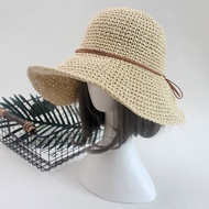 Hat straw hat folding Lafite straw hat seaside Net red sunshade fisherman hat female summer beach su