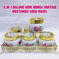 🔥HOT 13PCS CANISTER JAR GOLD SET BUNGA VANTAGE/ BALANG BEKAS KUIH RAYA KEDAP