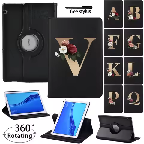 360 Rotating Case for Huawei MediaPad T3 10 9.6"AGS-L09-L03 W09/T5 10 10.1" Folding Stand Cover PU L