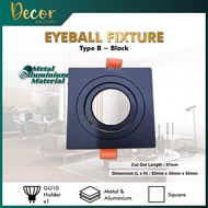 LED Eyeball Fitting Recessed Spotlight GU10 MR16 Casing Eye ball Frame Lampu Downlight Casing Light 