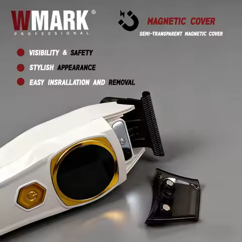 WMARK Hair Trimmer Professional Hair Clipper Adjustable Haircut Machine Cordless Barber DLC Blade LE