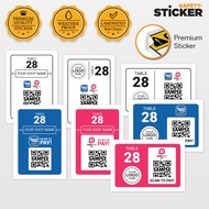 QR Code Payment with Table Number Sticker