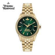 Empress Dowager Xi women's watch with floral embossed diamond decoration in gold and green