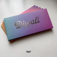 Premium Sampul Diwali/Deepavali Eksklusif 5pcs (Silver Foil) - NEW SHAPE