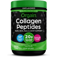 New Orgain Grass Fed Hydrolyzed Collagen Peptides Protein Powder (Unflavoured) for Joint Hair Nail, Exp : 23Aug2026