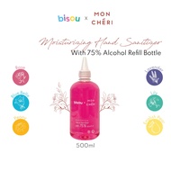 BISOU X MON CHERI 500ml Refill Gentle Moisturizing Hand Sanitizer with 75% Alcohol Refill Liquid Refill Scented Pocket Sanitizer
