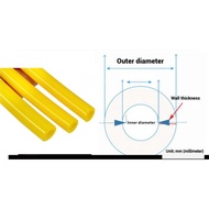 Yellow  Silicone Tube Food Grade Silicone Tube Food Grade Soft Drink Tube Aquarium Air Pump Silicone