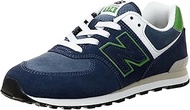 Kids' 574 V1 Lace-Up Sneakers, Nb Navy/Alpine Green, 5 US Wide Big Kid