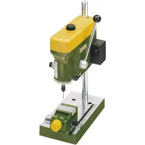 PROXXON Precision Bench Drill Press - Micro Hole Capability, Adjustable Depth & Table, 3-Speed Selec