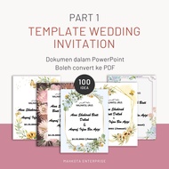 [PART 1] template wedding invitation digital templat kad jemputan perkahwinan murah edit dalam power