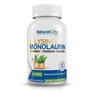 L-Lysine + Monolaurin 600mg – 11 Ratio, 100 Capsules – Immune & Digestive Support by Natural Cure La