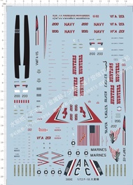 1:72 Scale F/A-18 Fighter Attack Aircraft Model Decals Sticker Jet Fighter Model Collectible Toy for