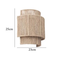 Đèn Led Treo Tường Cổ Điển Mộc Mạc Đèn Treo Tường Bằng Dây Gai Dầu Dệt Thủ Công Đèn Tường Đầu Giường