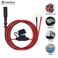 TIMEKEY Motorcycle Quick Release SAE Cable With Fuse Terminal O Connector Battery Charger Extension 