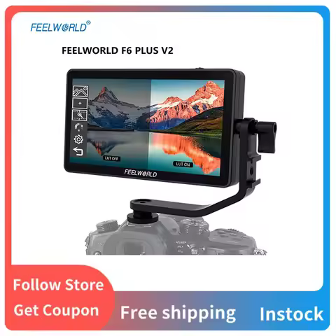 FEELWORLD F6 Plus V2 5.5 Inch 3D Lut Touch Screen Field studio Monitor for Camera DSLR (Type-C) IPS 