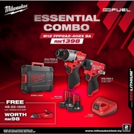 MILWAUKEE M12 FUEL GEN3 POWERPACK 2PC COMBO KIT SET (M12FPD2 + M12FID2)