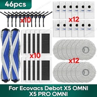 Ecovacs X5 OMNI / X5 PRO OMNI Robot Vacuum Cleaner Accessories Main Side Brush Mop Cloth Dust Bag