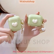Heart-mounted airpod case with strap full code airpod 1/2/3/4/pro/pro 2 || Thick soft silicone - fit