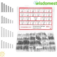 WISDOMEST 300PCS/box Compression Spring Assortment Kit, Tension Spring with 23 Sizes Small Springs, 
