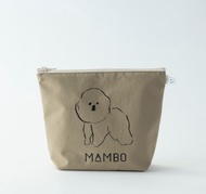 日本 MAMBO 比熊犬 尼龍收納包/ Beige