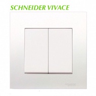 Schneider Vivace 2 Gang 1 Way Switch / Vivace 2Gang Switch / Vivace 2 Gang Suis