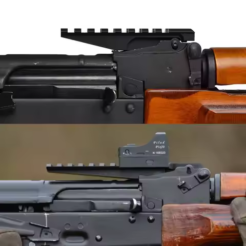 AK47/AK74 1913 Picatinny Rear Top Rail Mount Convert Riser Scope Bracket Adapter Base AK Rear Sight 