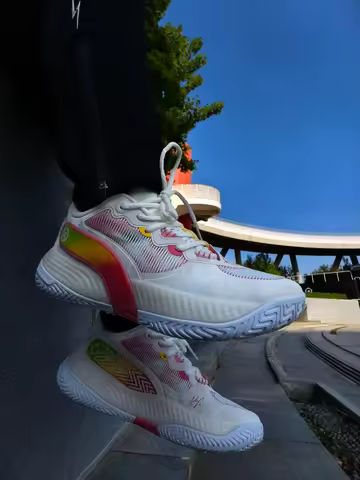 RIGORER AR Battle 2 'Yello & Pink' Professional Basketball Shoes Men Shock cushioning Low top Profes