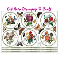 SuNi Art and Craft Inspired by Port Meirion Easy Transfer  Water Slide Paper 1 pcs only for decoupag