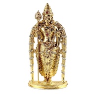 Divine Murugan Gold Statue: Elegant Stone Works for Home Decor, Pooja, Car Dashboards, and Unique Gifting - GS0001