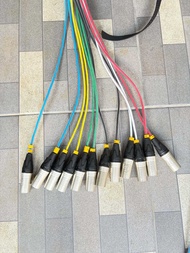 สายไมค์กลอง ชุด12ch หัวLidge xlrผู้12-เมีย12 ทำจากสายมัลติคอร์12chของDynacom ตัวผู้ปล่อยสาย50.cm ตัว