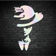 LUFFY HAT STICKER ONE PIECE LUFFY STICKER