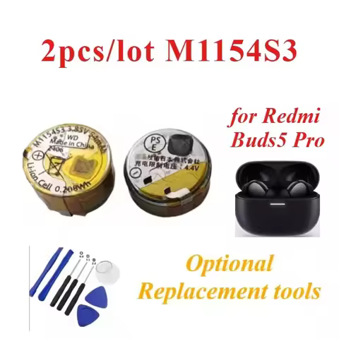 2pcs M1154 S3 Capacitors M1154S3 for Redmi Buds 5 Pro Replacement Battery Original New