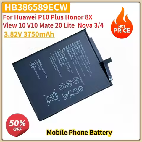 HB386589ECW High Quality Phone Battery 3.82V 3750mAh for Huawei P10 Plus Honor 8X View 10 V10 Mate 2