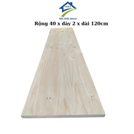 Pine wood panel 40 wide x 2cm thick x 80 to 120cm long, pine wood bar, smooth machined on 4 sides