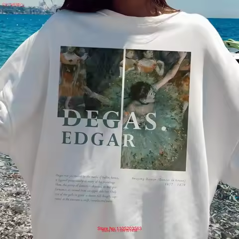 Edgar Degas SweaT T Shirt Swaying Dancer Art Collage Clothes Lover Aesthetic Fine vintage Washed Top