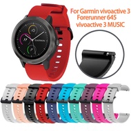 20mm Rubber Silicone Sports Strap compatible for Garmin Vivoactive 3 Forerunner 645 Wrist Band Replacement Watchband Wristband