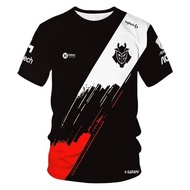 Summer men's 3D printed esports team uniform, quick drying, breathable, high-quality short sleeved, 