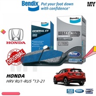 BENDIX Brake Pad  Honda HRV  HRV RS RU1RU5 1321  Metal King  General CT Front Brake Pad