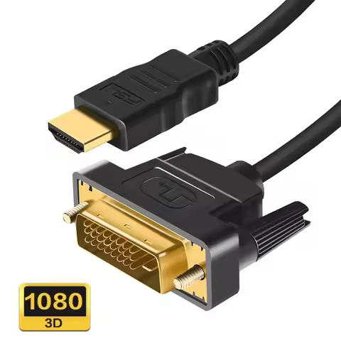 HDMI compatible to DVI Cable 1080P 3D Cable D 24 1 Pin Adapter Cables Gold Plated for TV BOX DVD 1 2