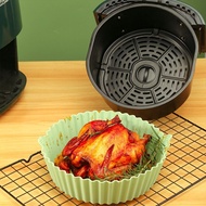 22/19cm Air Fryers Oven Baking Tray Fried Chicken Basket Mat AirFryer Silicone Pot Round Replacemen 