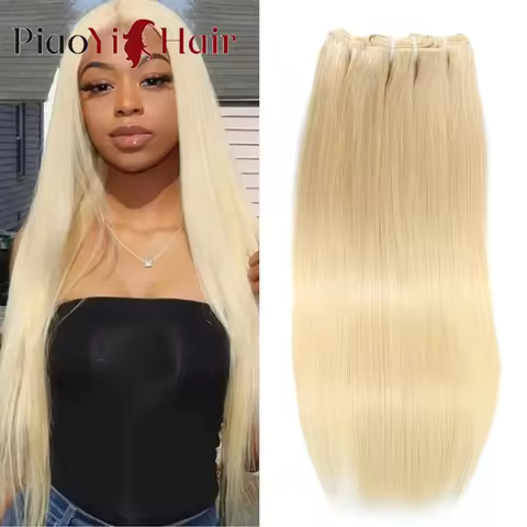 613 Color 15A Double Drawn Straight Human Hair Bundle 100% Raw Human Hair Blond Unprocessed Human Ha