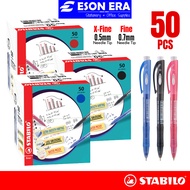 Stabilo Liner 348 Ball Pen (50pcs/box) 0.5mm / 0.7mm Retractable Ball Pen Bundle